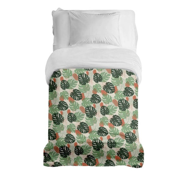 Manta terapéutica original - Funda de algodón Monstera clara