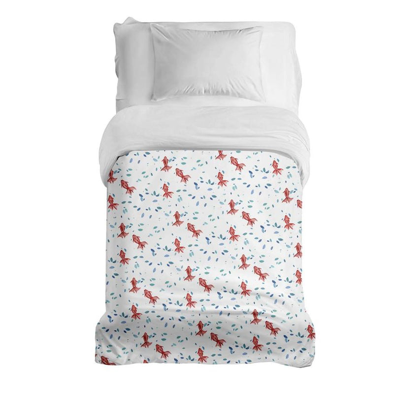 Manta terapéutica original - Funda de algodón Peces rojos