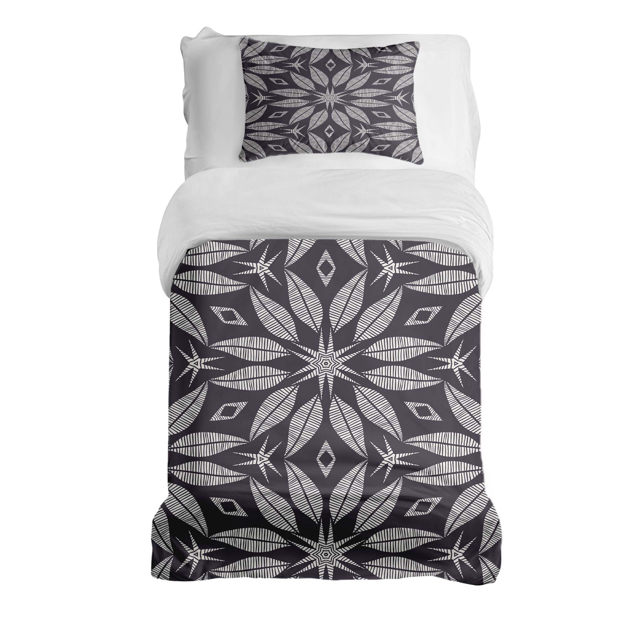 Juego de ropa de cama con manta terapéutica y gran flor
