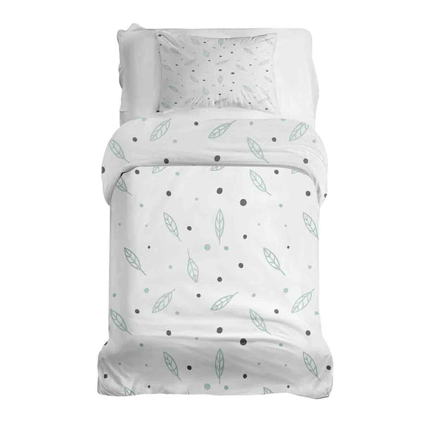 Juego de ropa de cama con manta terapéutica blanca con plumas y puntos