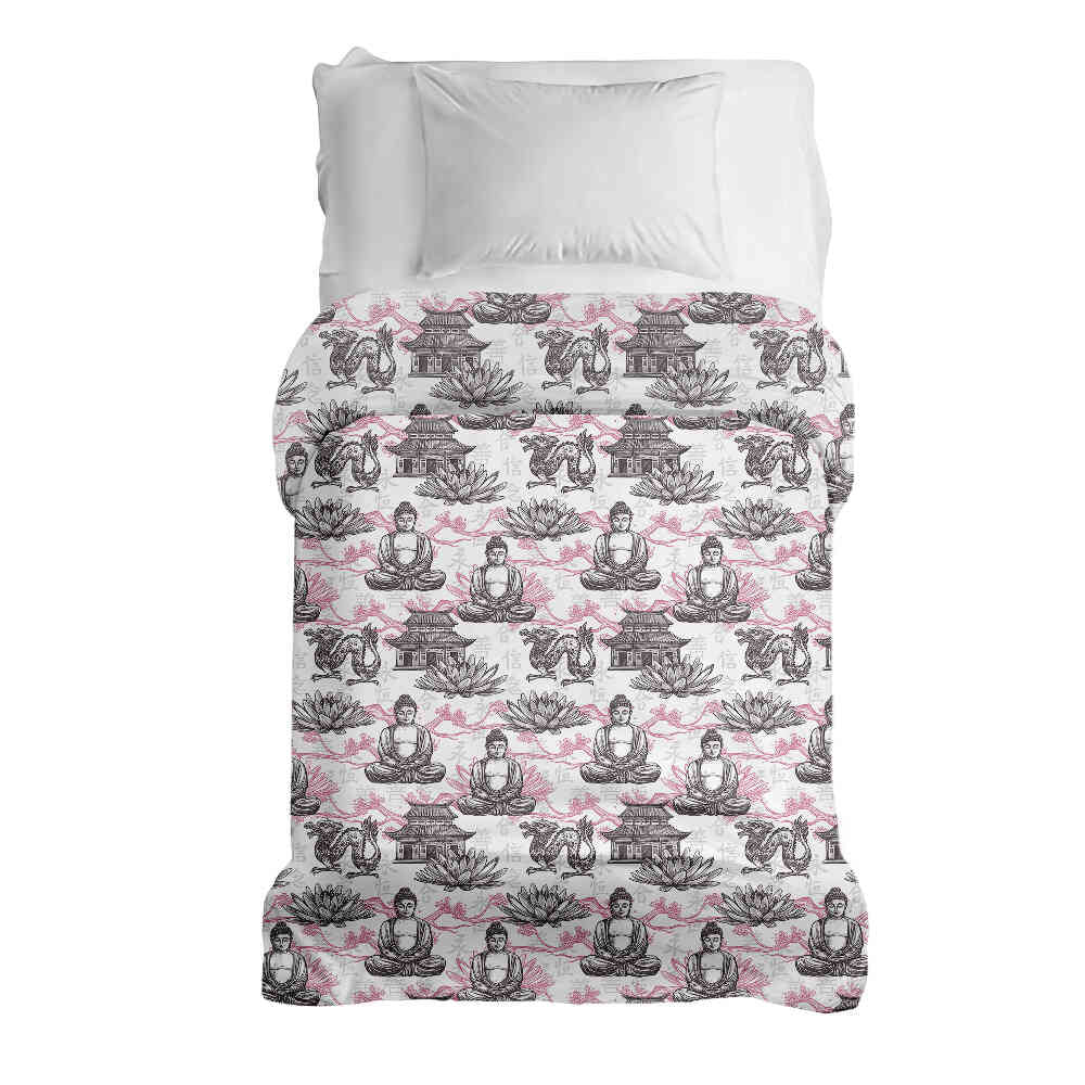 Manta terapéutica original - Funda de algodón con Buda rosa
