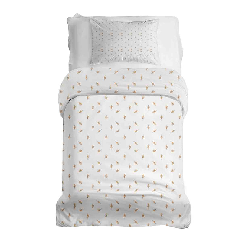Juego de ropa de cama con mantas terapéuticas blancas con pajillas