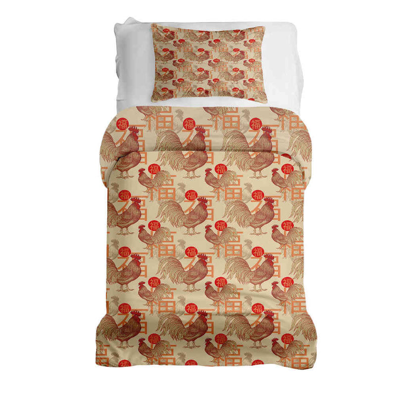 Set de ropa de cama con manta terapéutica gallo chino
