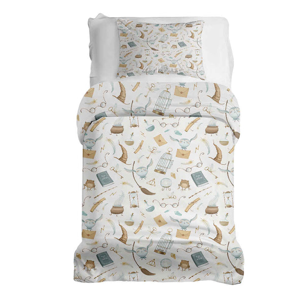 Set de ropa de cama con manta terapéutica blanca cosas mágicas