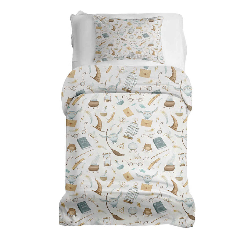 Set de ropa de cama con manta terapéutica blanca cosas mágicas