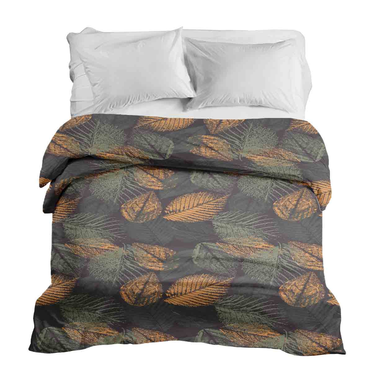 Manta terapéutica original - Funda de algodón con motivo de hojas otoñales