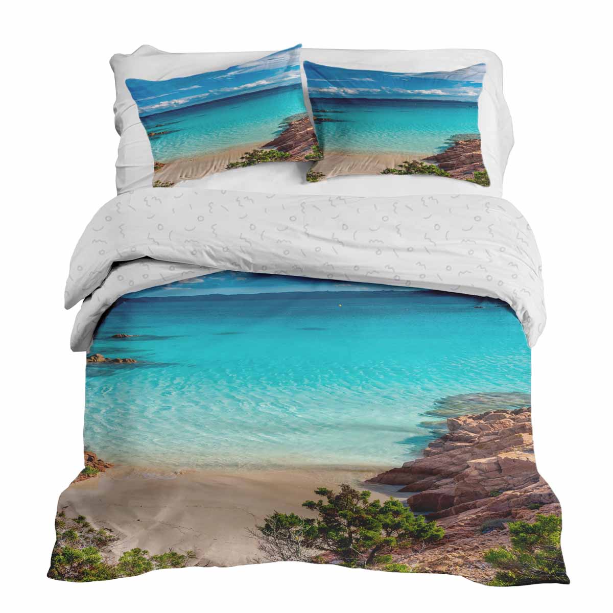 Juego de ropa de cama con manta terapéutica Fernweh