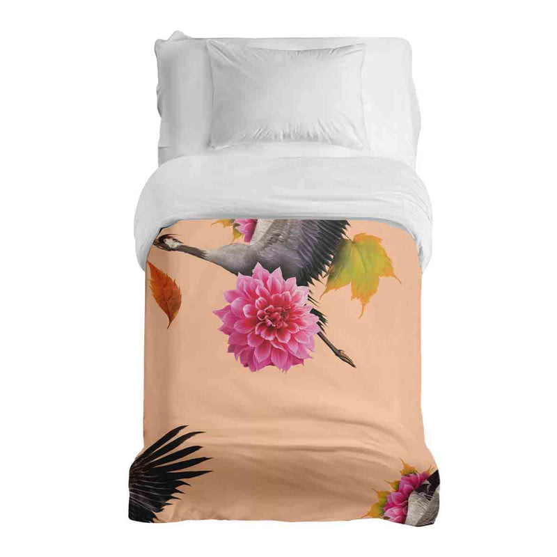 Manta terapéutica original - Funda de algodón naranja con grulla