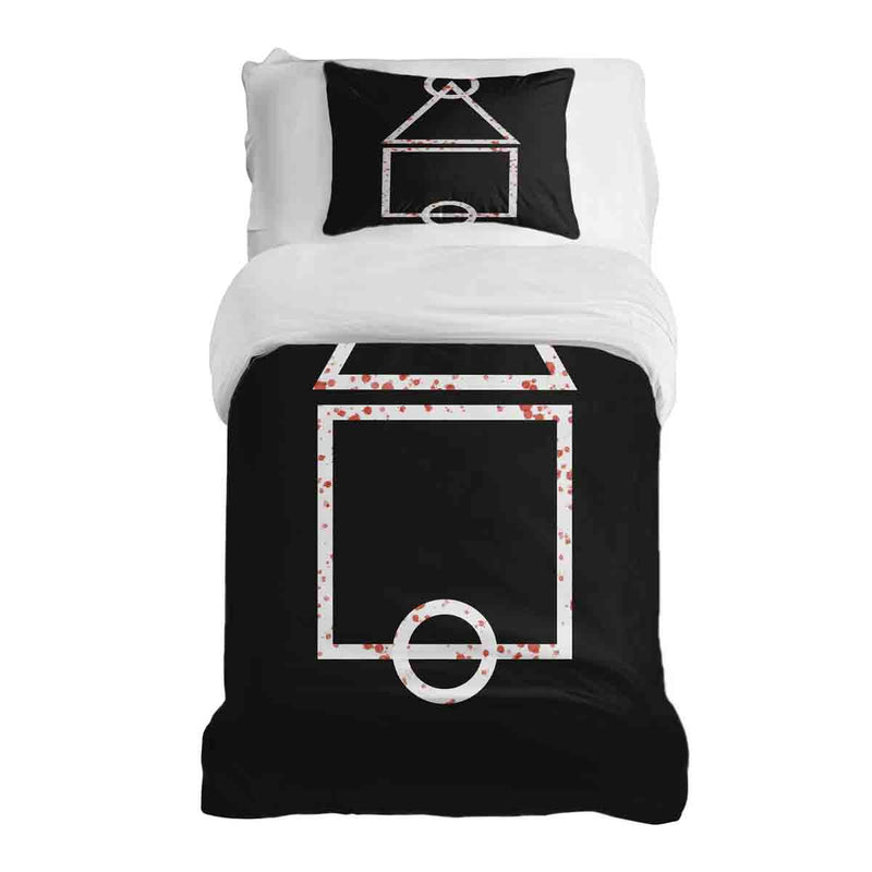 Set de ropa de cama con mantas terapéuticas formas sangrientas
