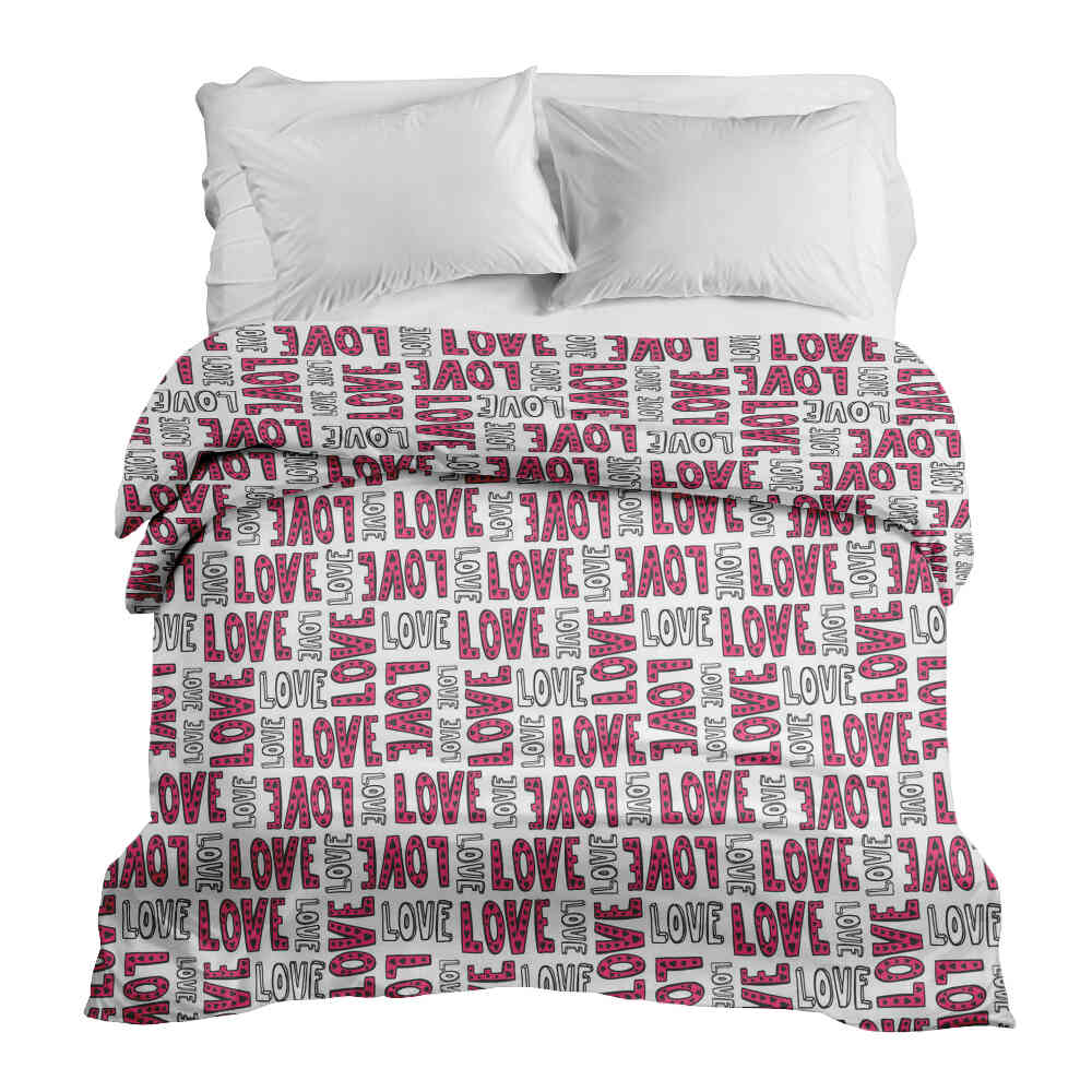 Manta terapéutica original - Funda de algodón blanca L.O.V.E