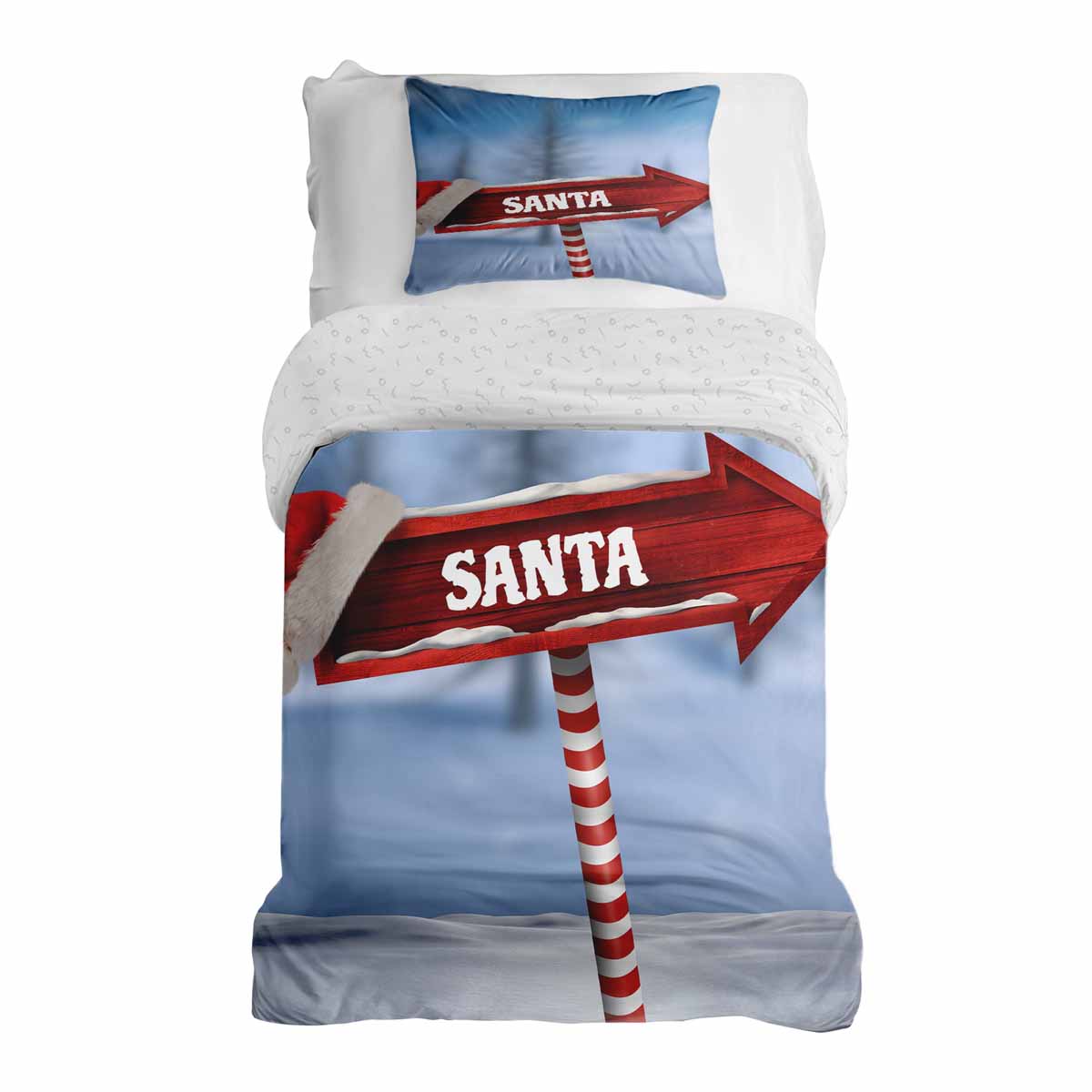 Set de ropa de cama con manta terapéutica y Santa