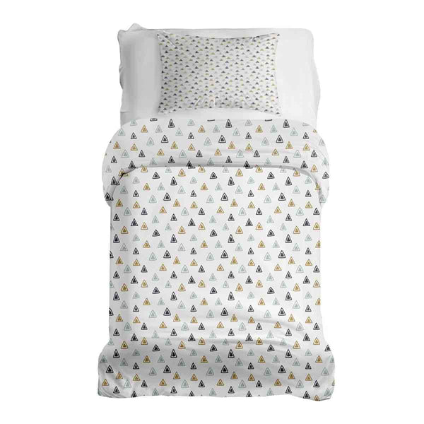 Set de ropa de cama con mantas terapéuticas y pequeños triángulos
