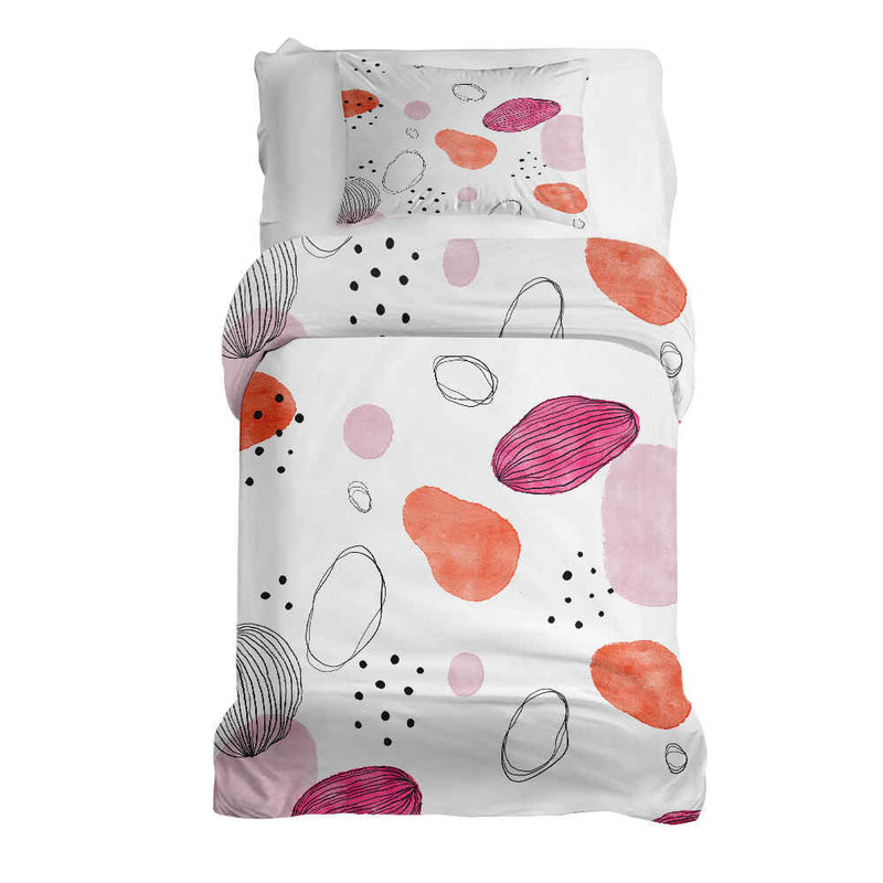 Set de ropa de cama con mantas terapéuticas círculos abstractos