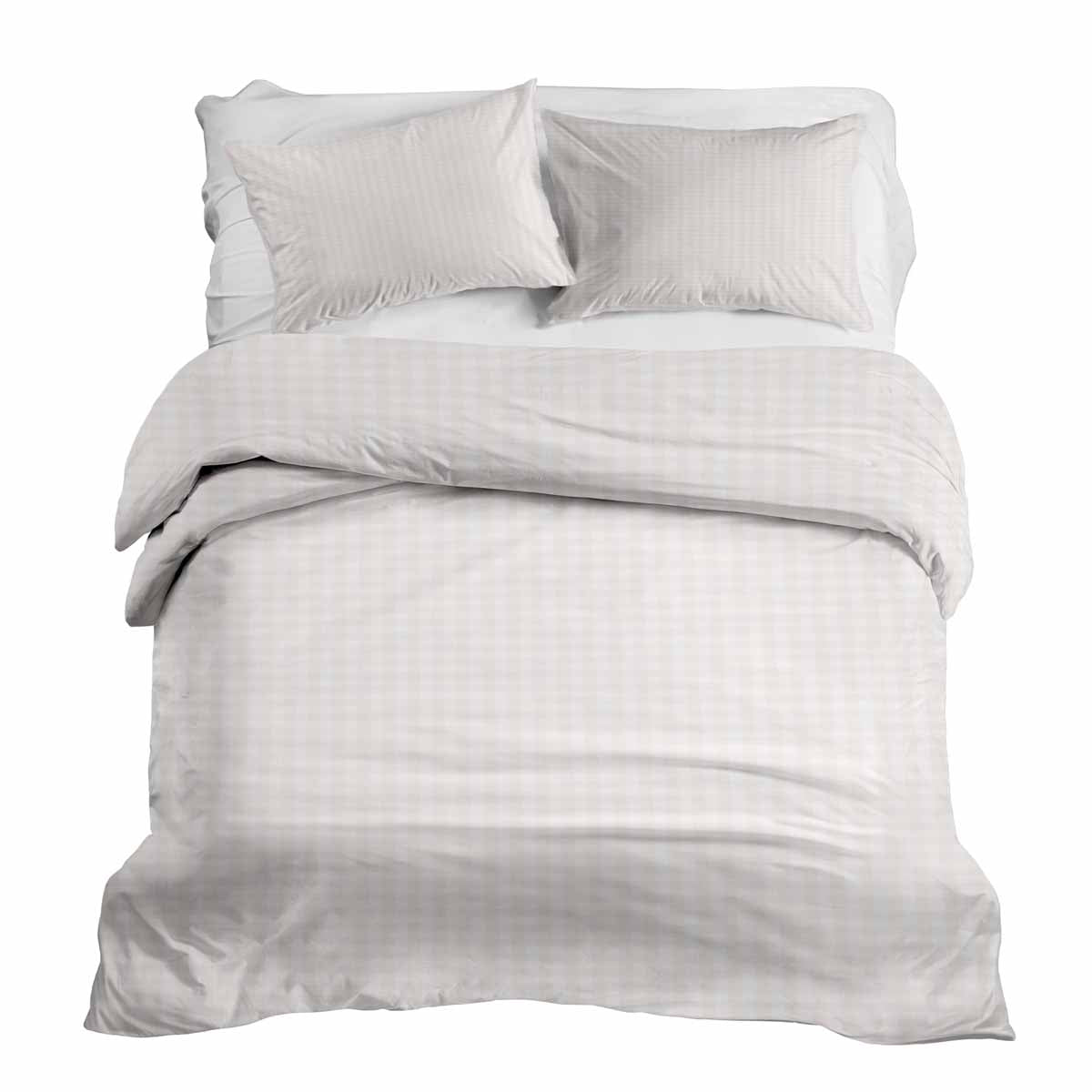 Set de ropa de cama con manta terapéutica, claro a cuadros