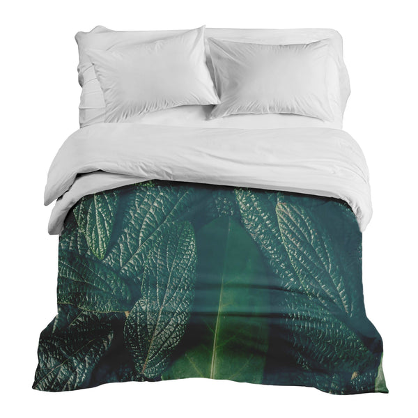 Manta terapéutica original - Funda de algodón Hojas verdes