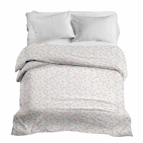 Manta terapéutica original - Funda de algodón blanca con semicírculos