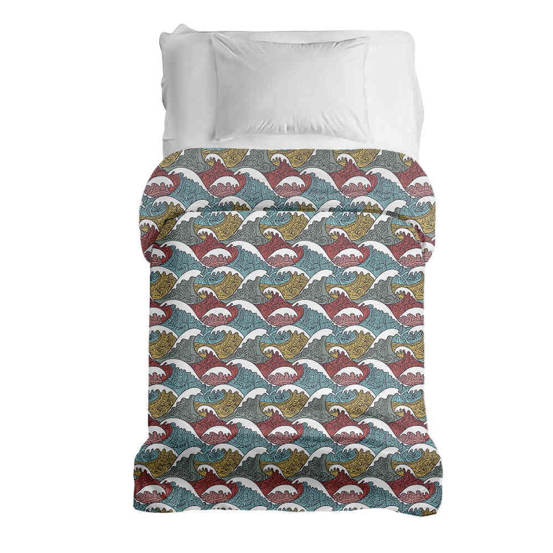 Manta terapéutica original - Funda de algodón con rompeolas coloridos