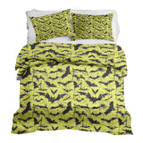 Set de ropa de cama con manta terapéutica amarillo murciélago