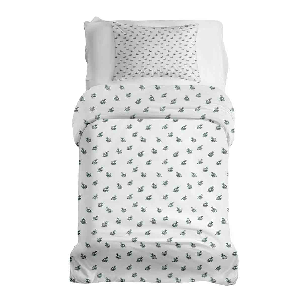Juego de ropa de cama con manta terapéutica y ramas de muérdago