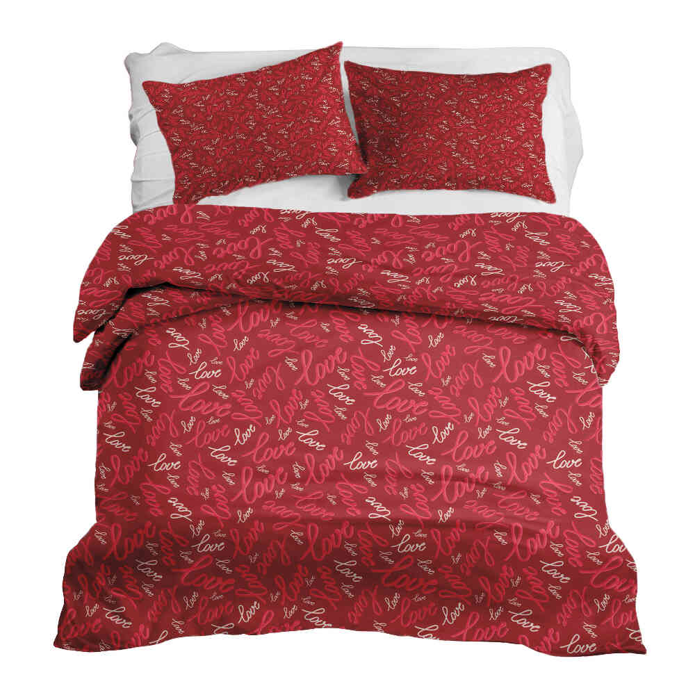 Set de ropa de cama con manta terapéutica Love Love Love