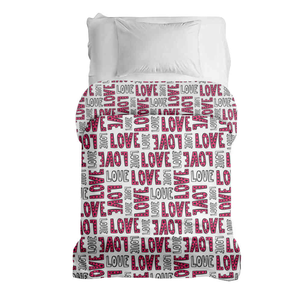 Manta terapéutica original - Funda de algodón blanca L.O.V.E