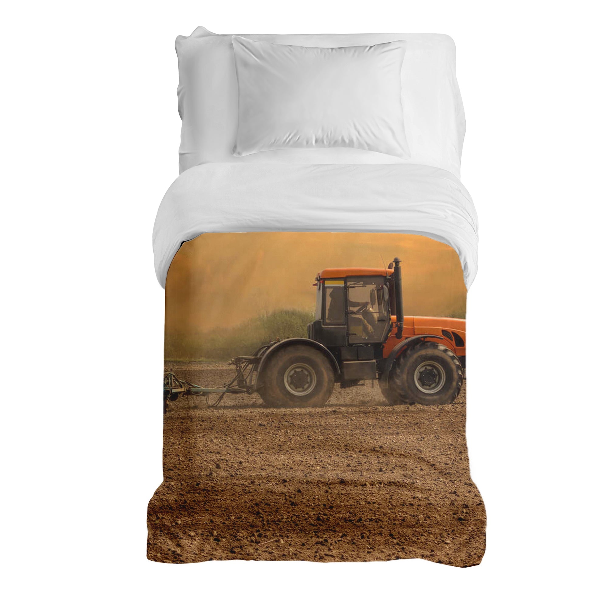 Manta terapéutica original - Funda de algodón tractor con remolque