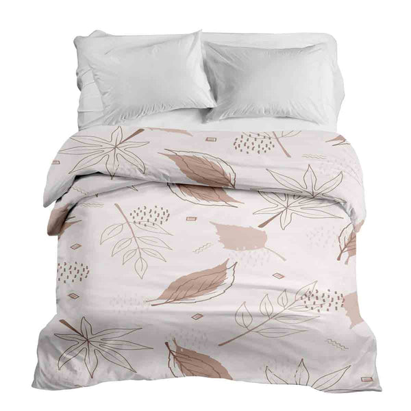 Manta terapéutica original - Funda de algodón rosa con hojas