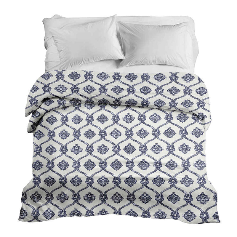 Manta terapéutica original - Funda de algodón con patrón azul de marinero