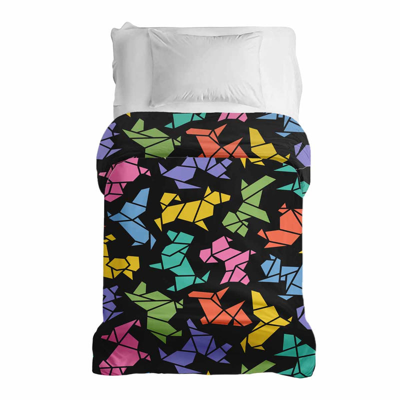 Manta terapéutica original - Funda de algodón Origami perro