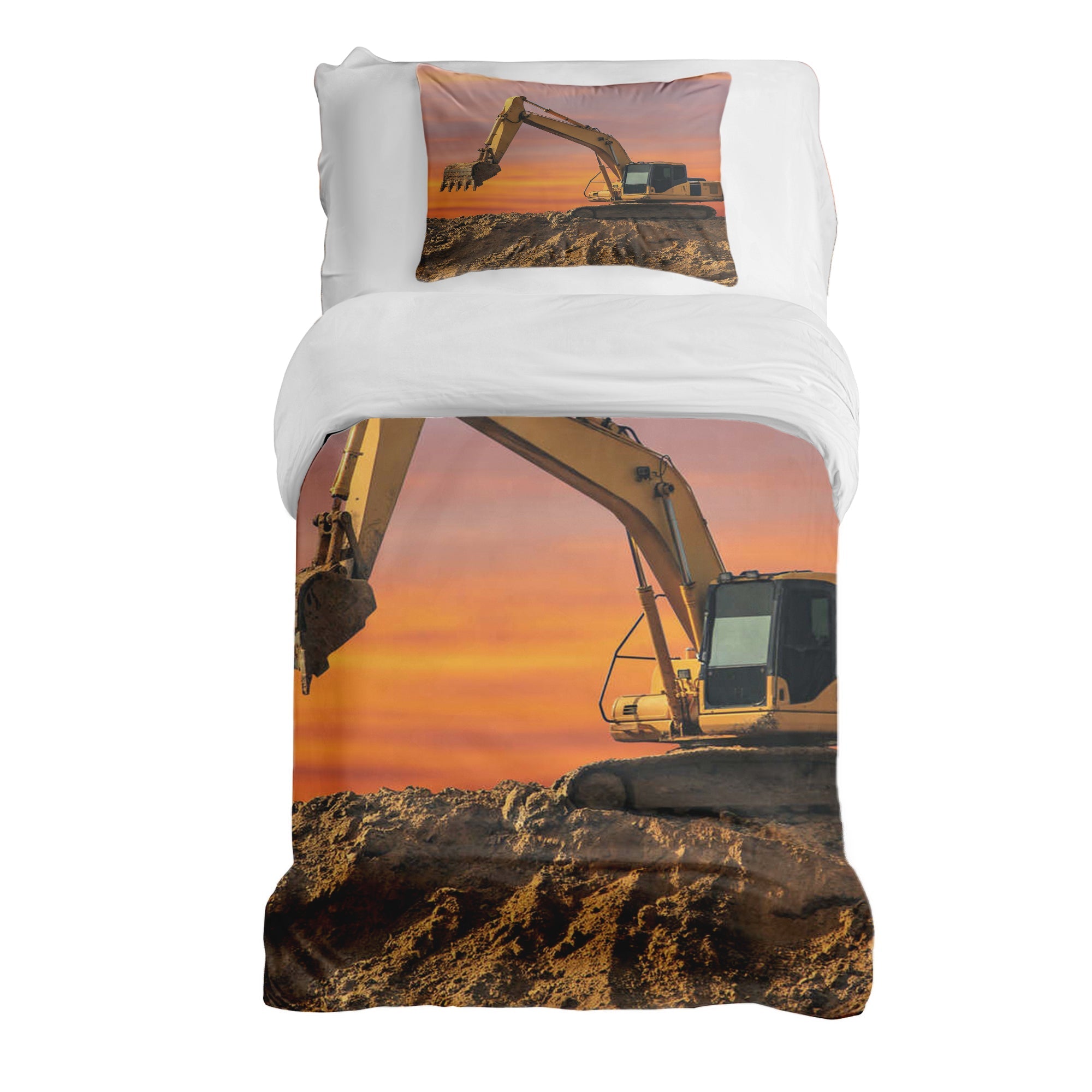 Set de ropa de cama con manta terapéutica Tractor al amanecer