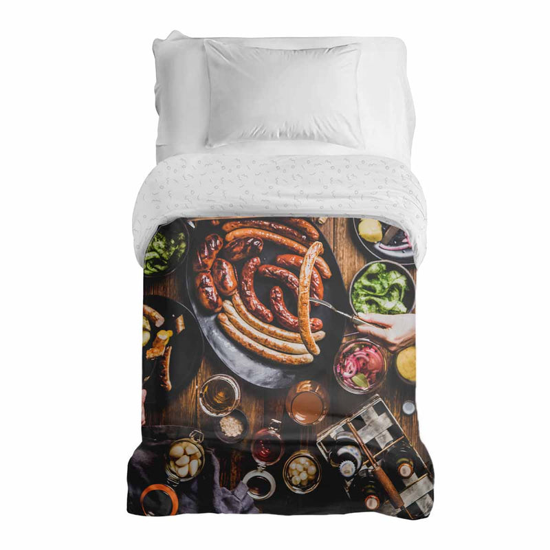 Manta terapéutica original - Funda de algodón con plato para salchichas
