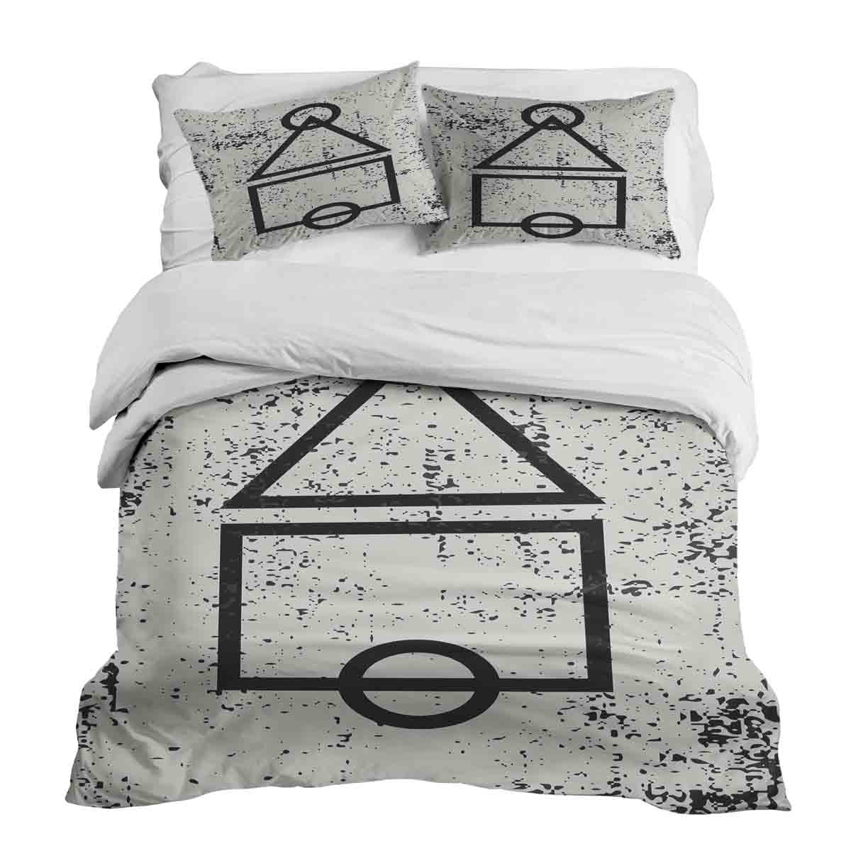 Set de ropa de cama con manta terapéutica blanco formas Dalgona