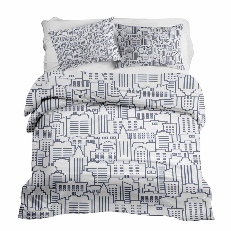 Set de ropa de cama y mantas terapéuticas blanco New York