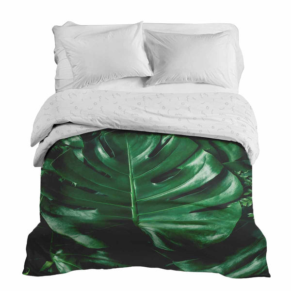 Manta terapéutica original - Funda de algodón con planta Monstera