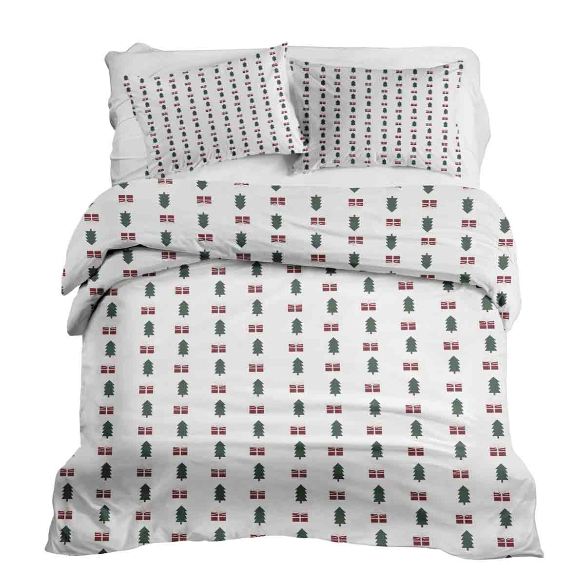 Set de ropa de cama con manta terapéutica ambiente navideño