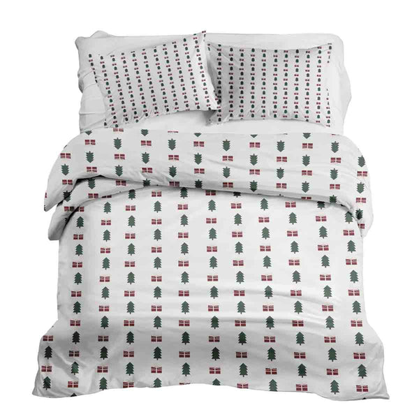 Juego de ropa de cama con manta terapéutica ambiente navideño