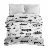 Manta terapéutica original - Funda de algodón blanca superhéroes