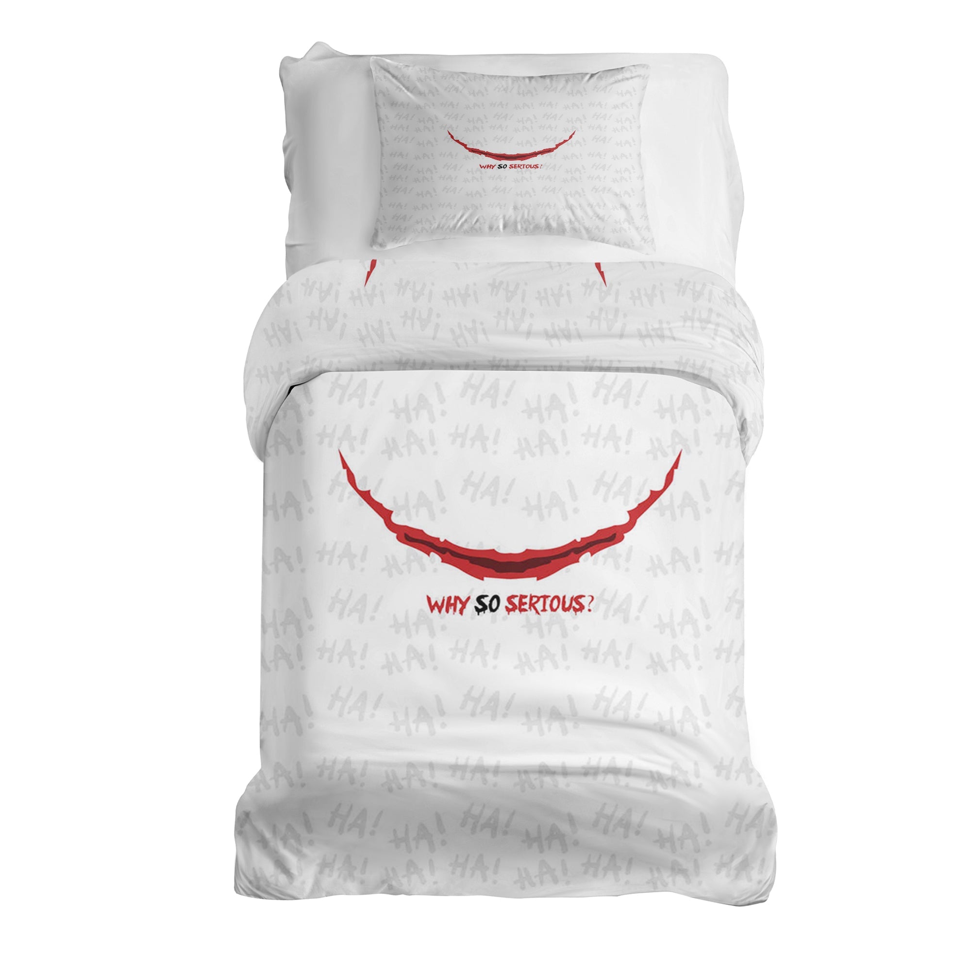 Set de ropa de cama con manta terapéutica blanca ¿Por qué tan serio?