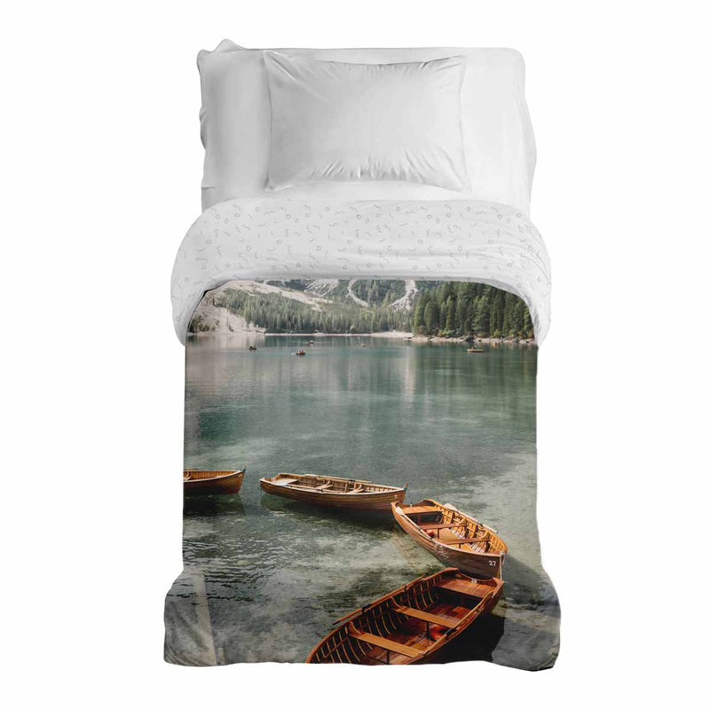 Manta terapéutica original - Funda de algodón Lago con botes