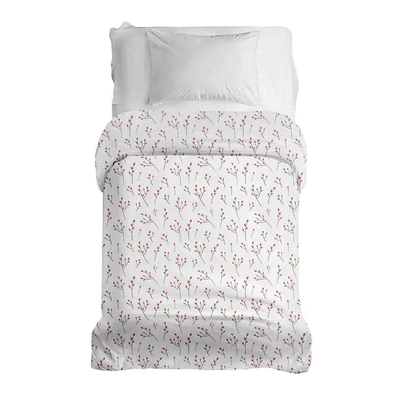 Manta terapéutica original - Funda de algodón blanca con delicadas rosas