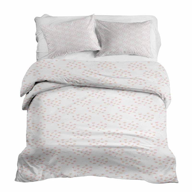 Juego de ropa de cama con mantas terapéuticas con puntos naranjas