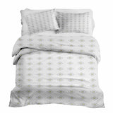 Juego de ropa de cama con manta terapéutica blanca con círculos verdes