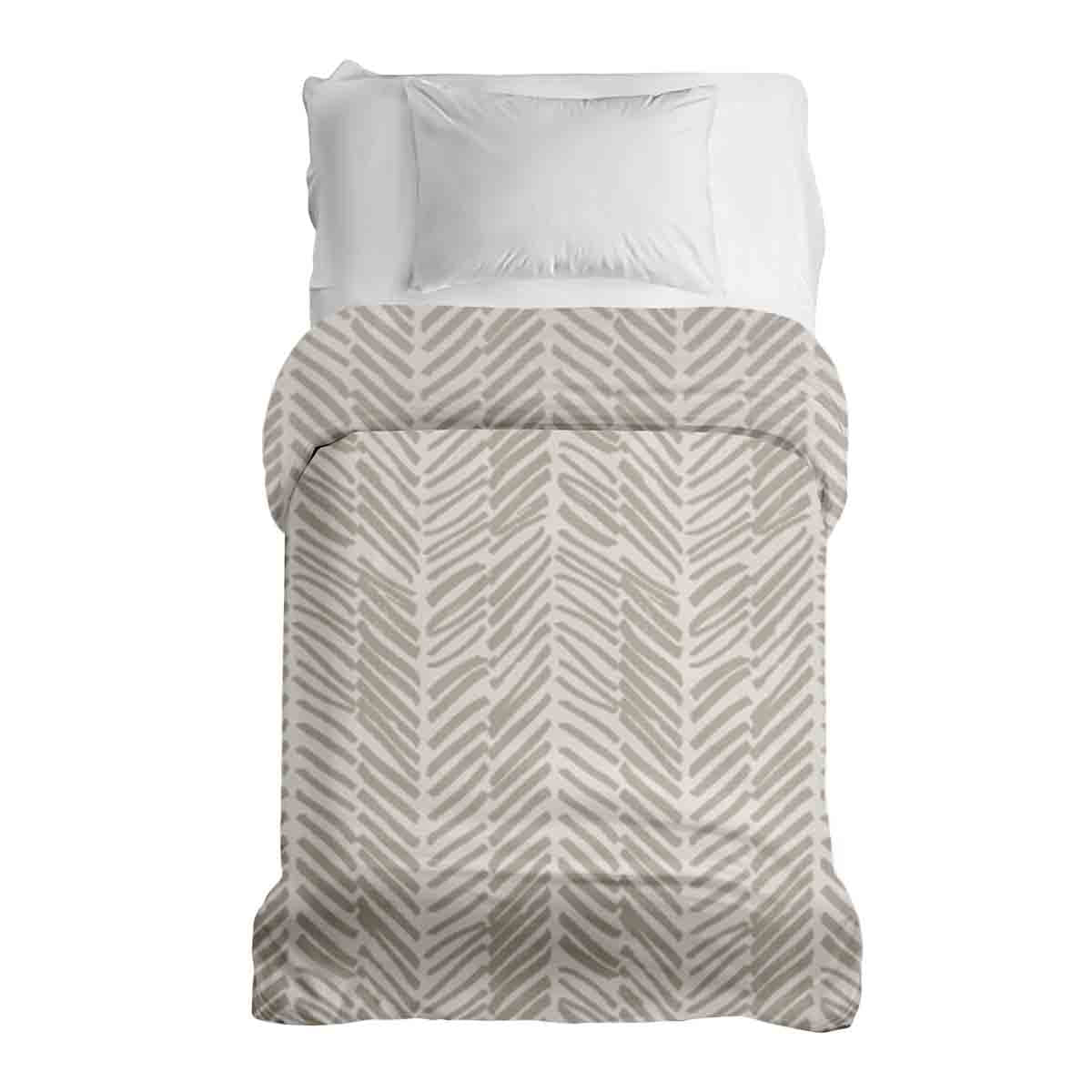 Manta terapéutica original - Funda de algodón beige con rayas