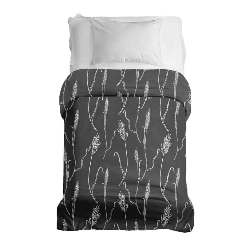 Manta terapéutica original - Funda de algodón gris oscuro con ramas blancas