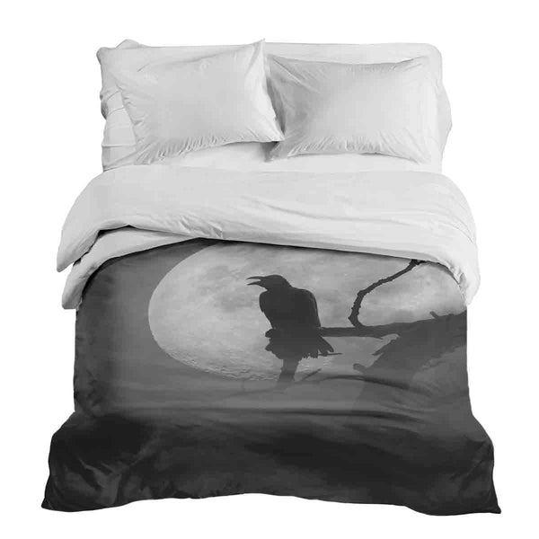 Manta terapéutica original - Funda de algodón Cuervo a la luz de la luna
