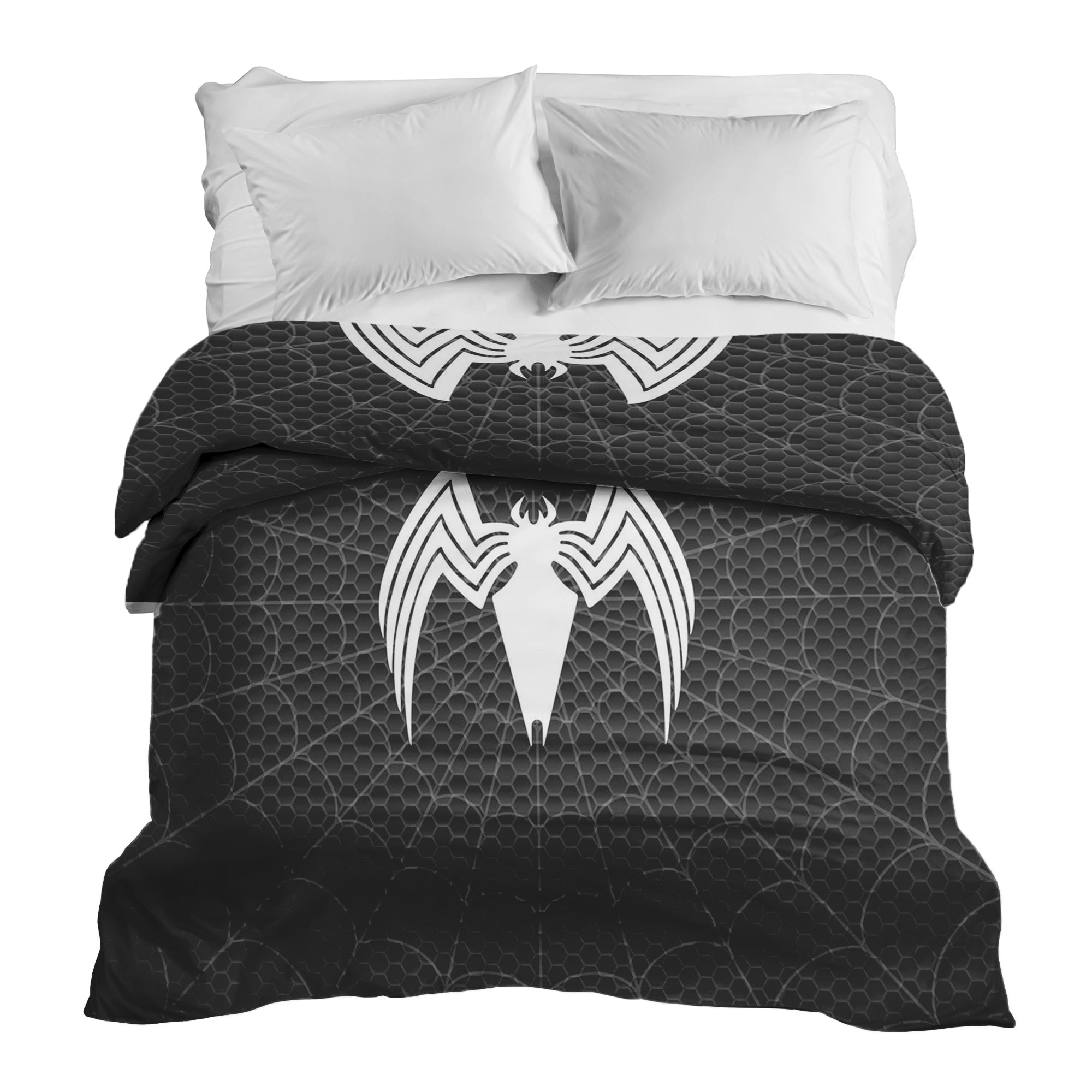 Manta terapéutica original - Funda de algodón negra con araña