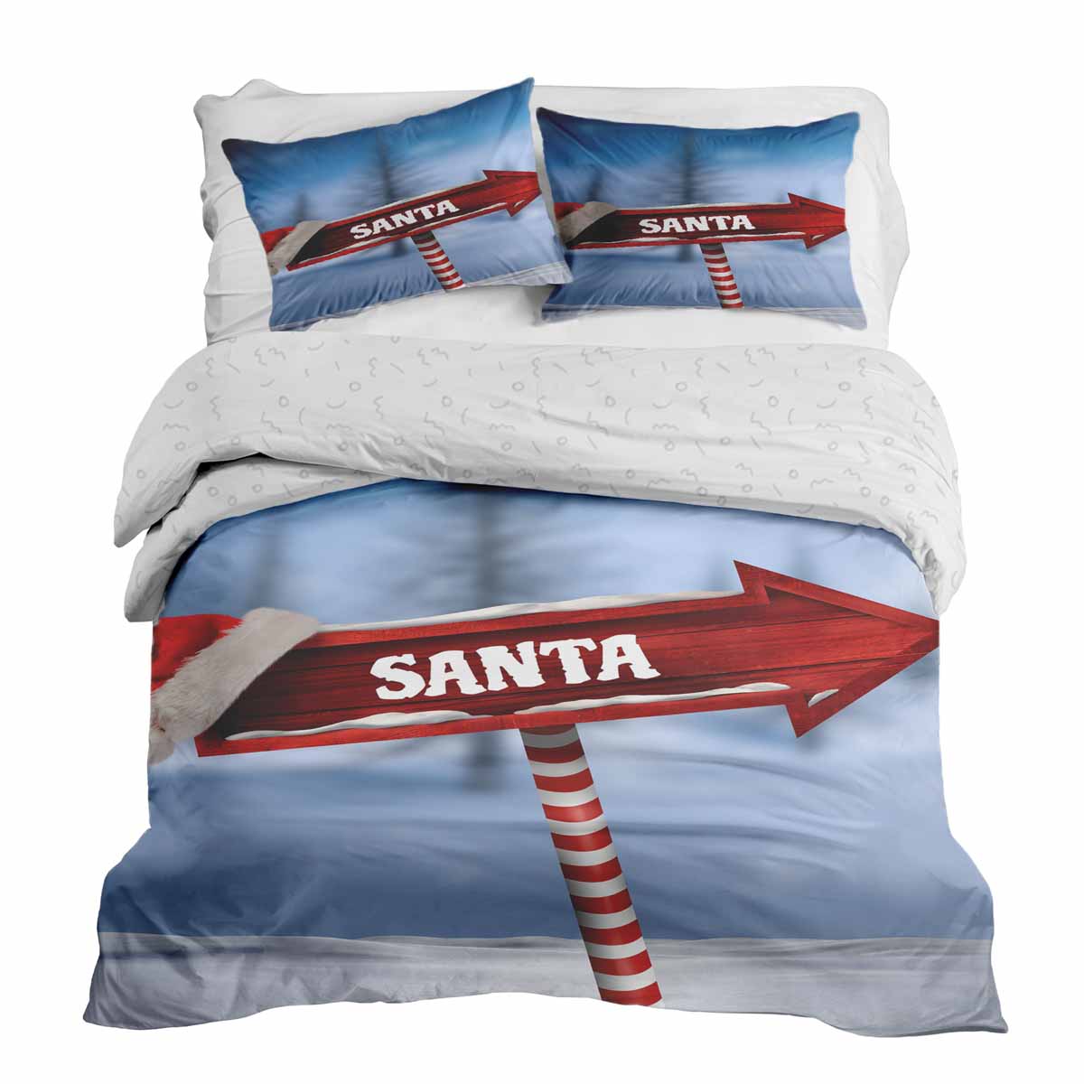 Set de ropa de cama con manta terapéutica y Santa