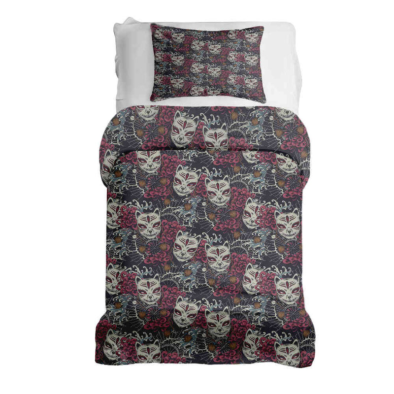 Set de ropa de cama con manta terapéutica Gato espeluznante