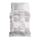 Manta terapéutica original - Funda de algodón blanca con hojas moradas