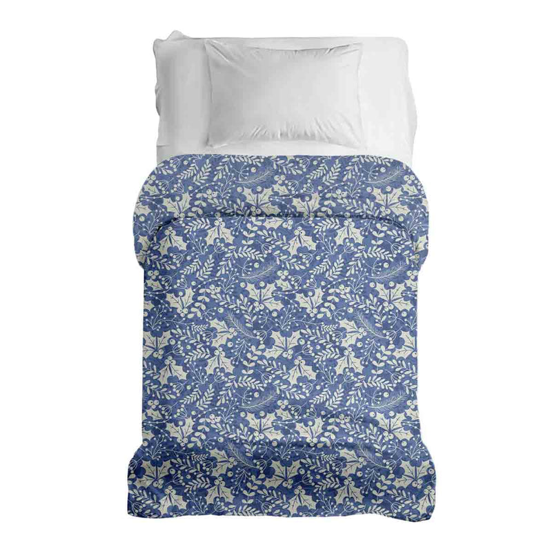 Manta terapéutica original - Funda de algodón azul Navidad